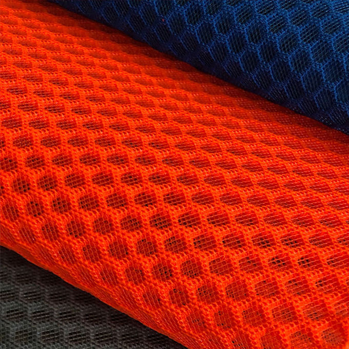 100% polyester gerecycled polyester mesh gebreide airmesh 3D mesh materiaal 9
