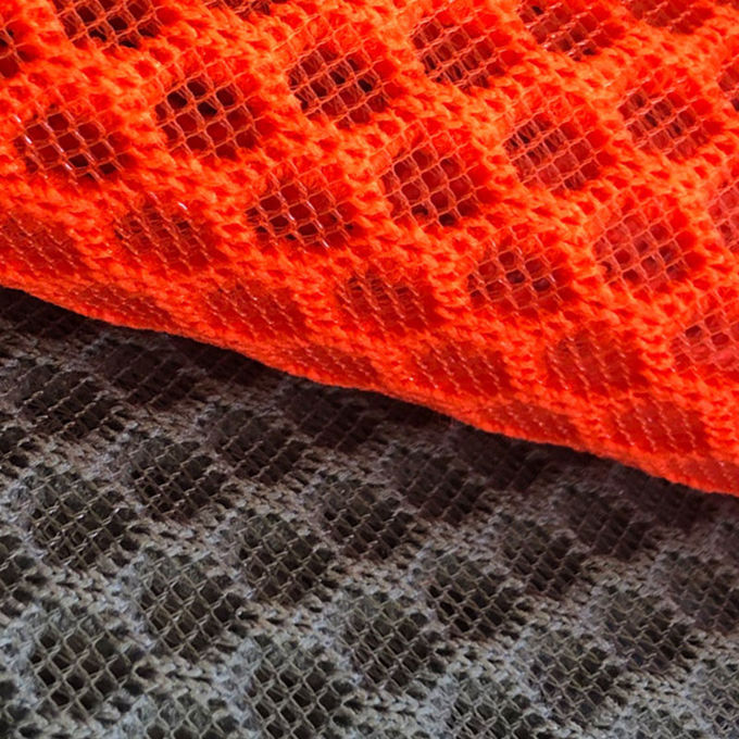100% polyester gerecycled polyester mesh gebreide airmesh 3D mesh materiaal 3