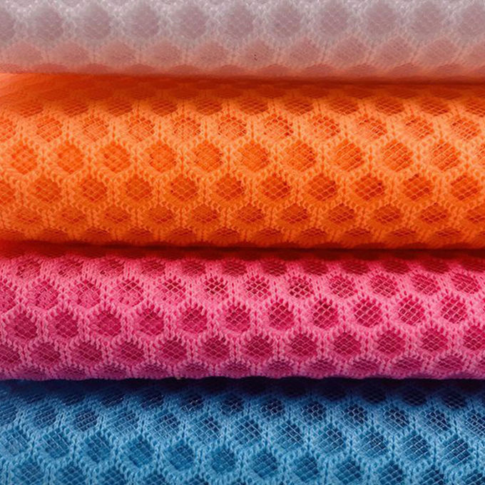 100% polyester gerecycled polyester mesh gebreide airmesh 3D mesh materiaal 4