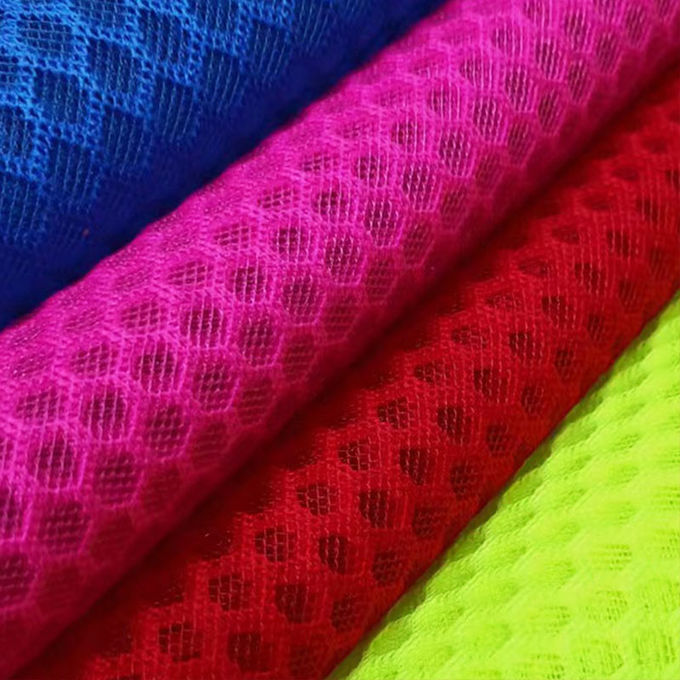 100% polyester gerecycled polyester mesh gebreide airmesh 3D mesh materiaal 6