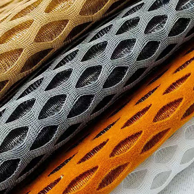 Geademd 100% Polyester Sport Mesh Stof 3D Mesh Stof 10MM - 20MM 0