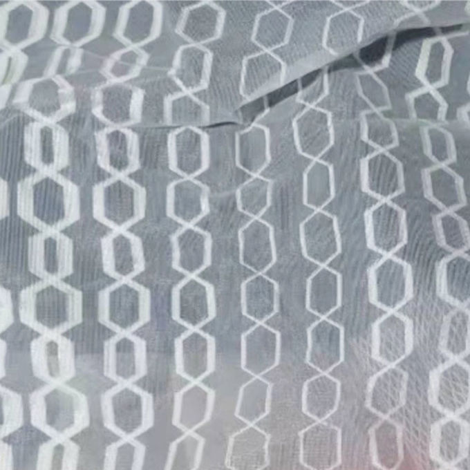 Semi-transparante polyester athletic mesh stof 3d polyester mesh stof 2