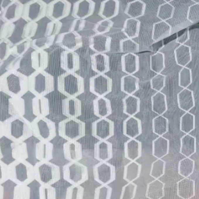 Semi-transparante polyester athletic mesh stof 3d polyester mesh stof 1